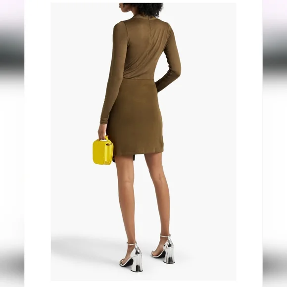 VINCE Mini Skirt Olive Green - Picture 2 of 9